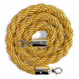 Flätat rep till köstolpe, Silver/guld