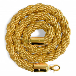 Flätat rep till köstolpe, Guld/guld