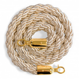 Flätat rep till köstolpe, Guld/Beige