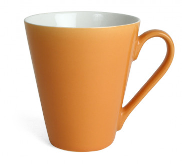 Mugg Attila, orange/vit