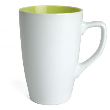 Mugg Apollo, vit/lime