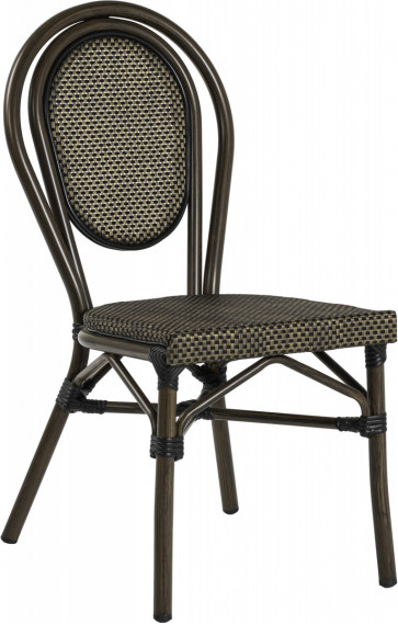 Rennes stol, svart/brun textylene