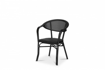 Monaco karmstol, svart/svart