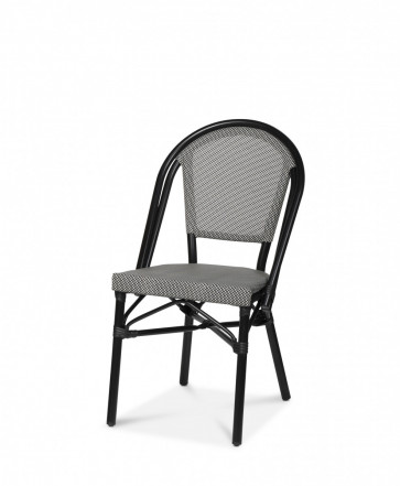 Menton stol, svart/svartvit