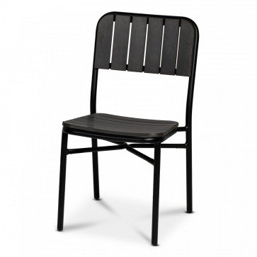 Laval black Aluminium/ Poly wood chair