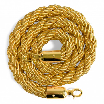 Flätat rep till köstolpe, Guld/guld