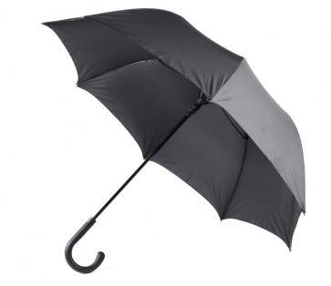 Paraply m gummikrycka, svart