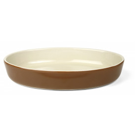 Form oval 27x18cm brun/beige