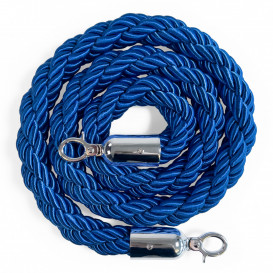 Flätat rep till köstolpe, Silver/blå