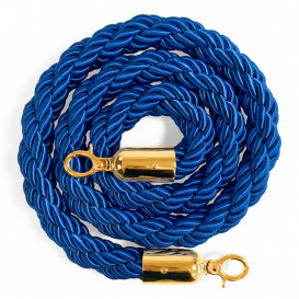 Flätat rep till köstolpe, Guld/blå