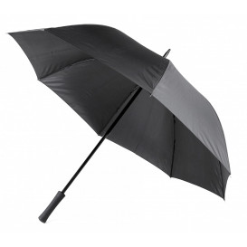 Paraply m gummihandtag, svart
