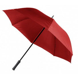 Paraply m gummihandtag, röd