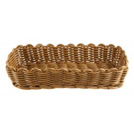 Bestickskorg 26,5x10cm, brun